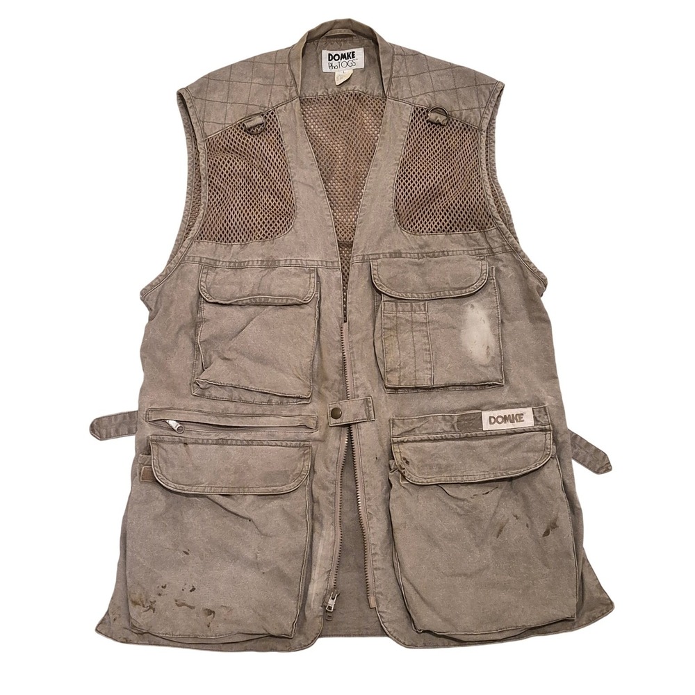 DOMKE PhoTOGS Utility Vest Distressed Gorpcore Mesh Pockets Utilitatrian‎ Size L